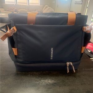 Stanley Navy and Tan Duffel-Style Insulated Bag